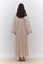 WIDE SLEEVE DETAIL DRESS BEIGE - 5