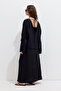 Premium v neck linen blouse black - 5
