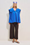 Sailor Collar Striped Shirt Blue - 5