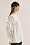 Linen Tunic with Tie-Up Sleeves Ecru - 6