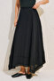 Asymmetric Draped Piece Skirt Black - 5