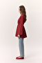 Oversize Tshirt Red with Binding Details - 5