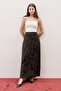 Jacquard Satin Skirt Brown - 5