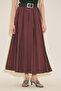 Zeya Piecewise Skirt Burgundy - 5