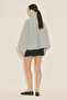 Melva Wide Sleeve Short Trench Coat Blue - 8