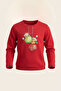 Girl's Christmas Sweatshirt Long Sleeve Blouse Teddy Bear Printed Lycra Combed Cotton Winter Woolen Shirred 100% Cotton - 4