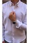 Slim Fit Long Sleeve Muslin Cotton Comfortable Breathable Fabric Collar Buttoned Men's Shirt with Gift Box - 2