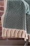 Green Sofa Cover with Star Border| Sofa Shawl 180x210 Cotton - 3