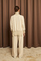 Women's Cream Turtleneck Side Zipper Detailed Modal Suit - 7