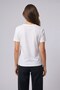 Woman's 100% cotton v-neck t-shirt white - 3