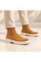 Bt C7 Tan Suede Beige High Sole Chelsea Casual Men's Boots - 2
