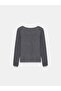 10836 Wool Blend Glitter Boat Neck Sweater-Smoked - 7