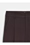 7954 High Waist Pleated Palazzo Pants -Dark Brown - 7