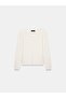 10836 Wool Blend Glitter Boat Neck Sweater-Cream - 6