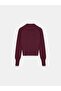 10816 Wool Blend Buttoned Knit Sweater-Burgundy M. - 7