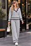New Season Gold Buttoned Crop Knitwear Set - 2