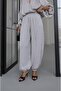 Stone Color Soho Bomber Jacket Pants Satin Set - 6