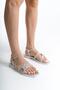 Mi̇a026-1551 Women's Stoned Silver-White Evening Dress Casual-Wedding-Entertainment-Holiday Slippers - 5