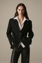 Kuşaklı oversize blazer ceket - 4