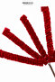 Christmas Ornament Velvet Spiral / Ruffle Branch Red 50 cm - 3