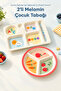 2-Piece Melamine Children's Plate - Extra Durable Bpa Free Feeding Set - Unbreakable Children's Feeding Plate