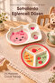 2-Piece Melamine Children's Plate - Extra Durable Bpa Free Feeding Set - Unbreakable Children's Feeding Plate - 8