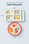 2-Piece Melamine Children's Plate - Extra Durable Bpa Free Feeding Set - Unbreakable Children's Feeding Plate - 7