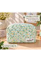 White Daisy Patterned Makeup Bag - Large Size Eee9 (New Product)
