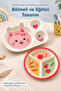 2-Piece Melamine Children's Plate - Extra Durable Bpa Free Feeding Set - Unbreakable Children's Feeding Plate - 3