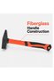 Bench Hammer with Fiberglass Rubber-Coated Handle (800g) - 2