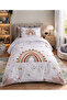 Brown Bohemian Rainbow Children's Duvet Cover Set