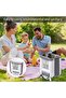 Hanging Kitchen Trash Can,2.4 Gallon Foldable Waste Bin for Cabinet,Car,and Bathroom,White - 7