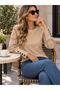 Women's Long Sleeve Crew Neck Floral Waffle Blouse Stylish and Comfortable Design - 2