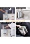Hanging Kitchen Trash Can,2.4 Gallon Foldable Waste Bin for Cabinet,Car,and Bathroom,White - 2