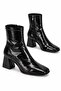 Fallon Women's Patent Leather Stretch Heeled Boots Black