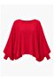 Transparent Textured Knit Poncho Blouse