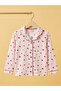 Girl's Pink Heart Patterned Striped Cotton Long Sleeve Eye Patch Pajama Set - 4