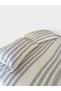 2 Layer Muslin Sheet and Pillowcase Set - 100% Cotton Ecru - Anthracite Striped 240/265 cm King Size - 4