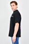 Men Crew Neck Short Sleeve Brand Logo T-Shirt, Black - 2