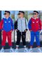 Boys' Spider-Man Detailed 4-Piece Tracksuit Set - 100% Cotton 4-Piece Combination with Backpack - 3