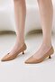 Women's Beige Short Heeled Stiletto - 2