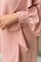 Pleated High Collar Side Ruffle Tunic - 4