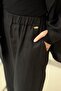 Missdalida Elastic Waist Wide Leg Linen Trousers - 3