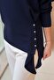 Knitwear Tunic with Side Button Detail - 5
