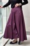 Bell-Cut Cotton Skirt with Side Buttons - 3