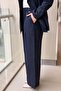 Missdalida Elastic Waist Wide Leg Linen Trousers - 2