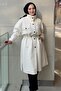 Mock Neck Snap Fastener Coat with Pocket Detail - 3