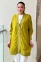 V-Neck Ribbed Houndstooth Patterned Jacquard Cardigan