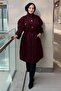 Mock Neck Snap Fastener Coat with Pocket Detail