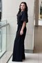Button Detailed Watermelon Sleeve Short Jacket and Trousers Set - 2